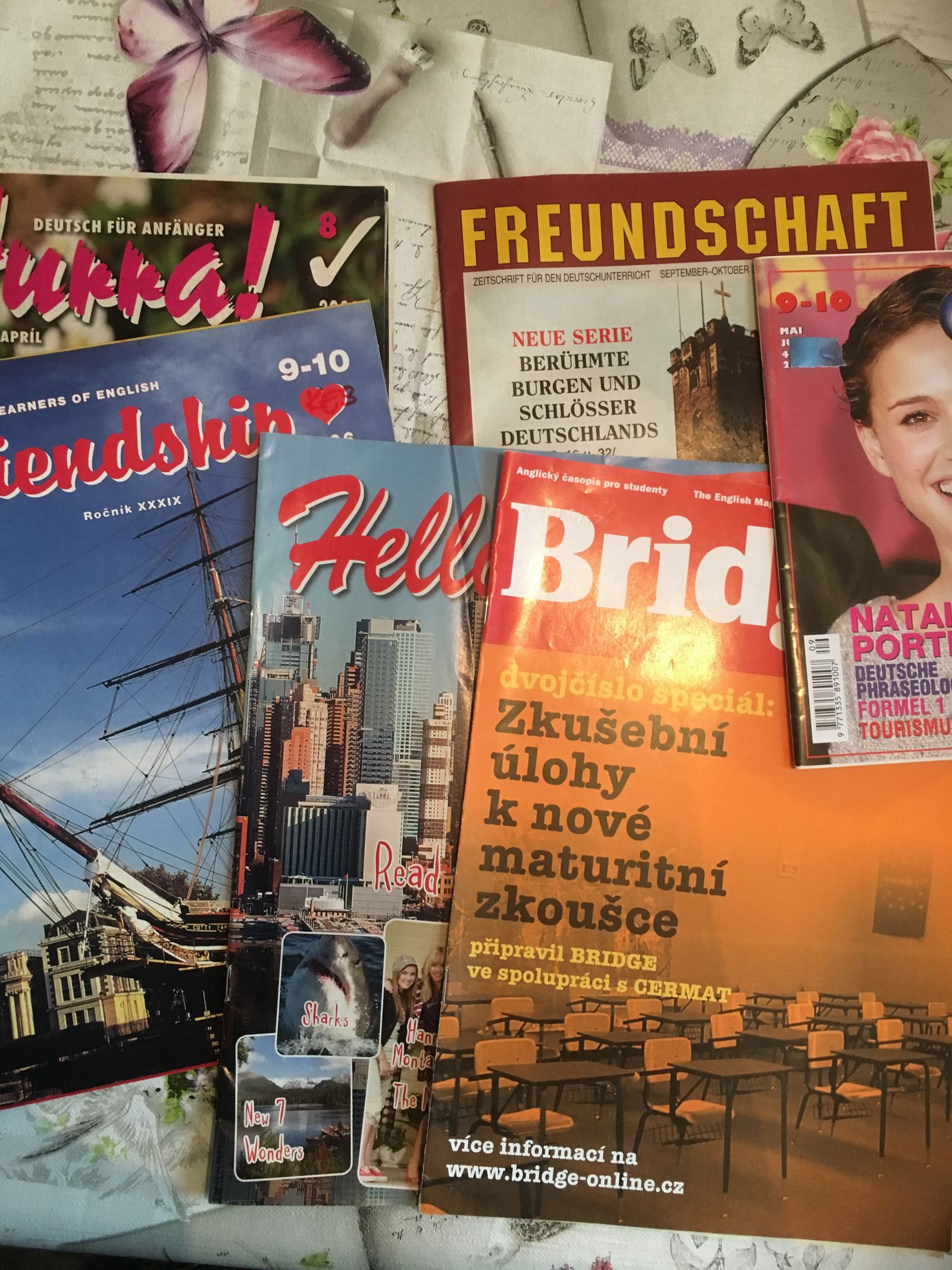 Časopisy - anglický a nemecký jazyk